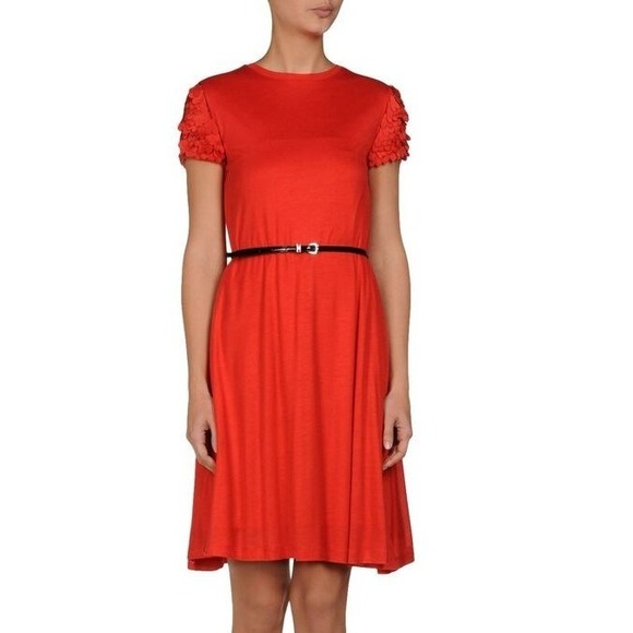 NWT $740 Alexander Mcqueen red 100% silk dress. IT  XL US L - Picture 2 of 11